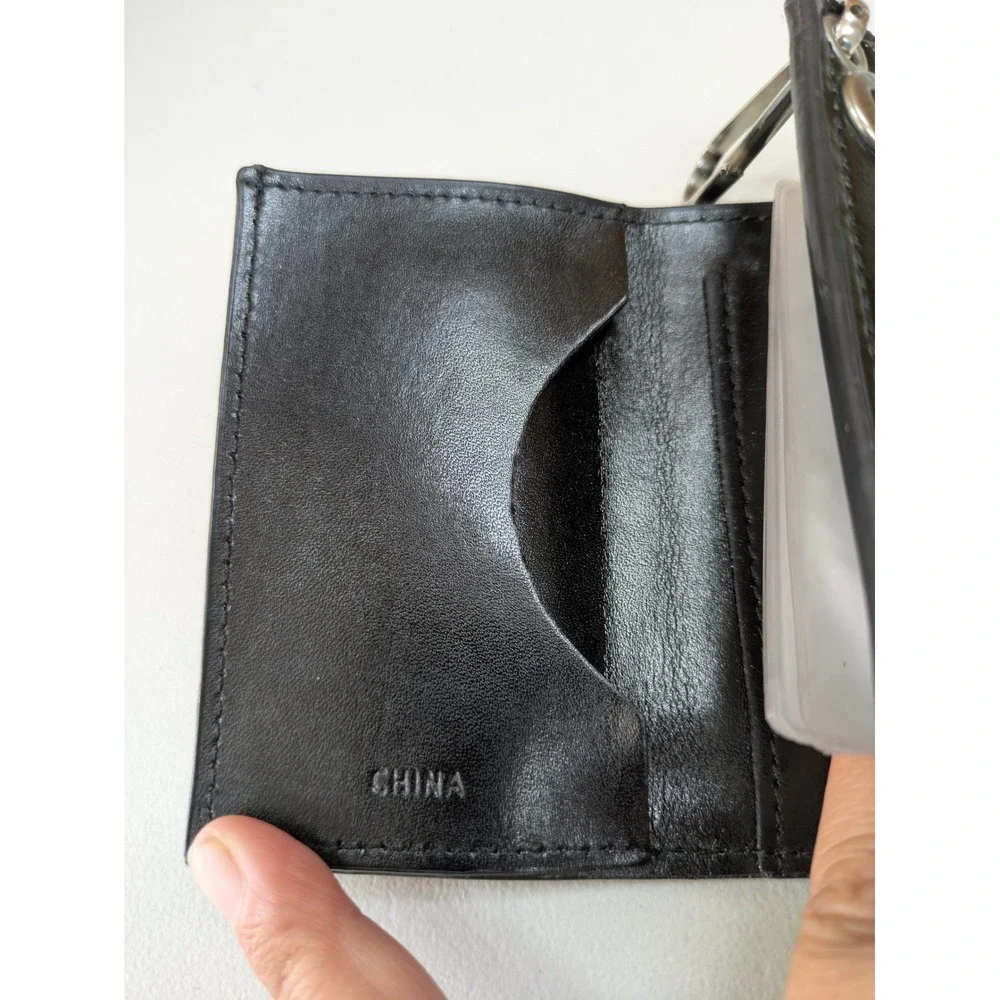 Fender Guitar Amp Wallet Black Leather Trifold Key Clip